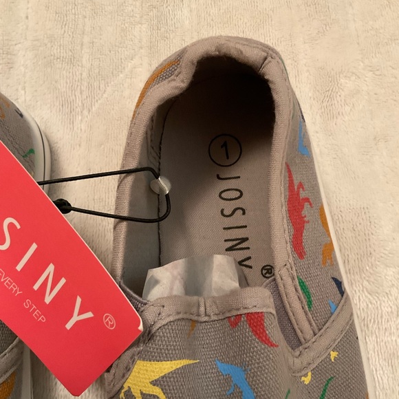 Josiny Dinosaur print kids slip on shoes. - Picture 2 of 5